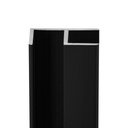 E-Profil-Alu, Edelstahloptik Schwarz^