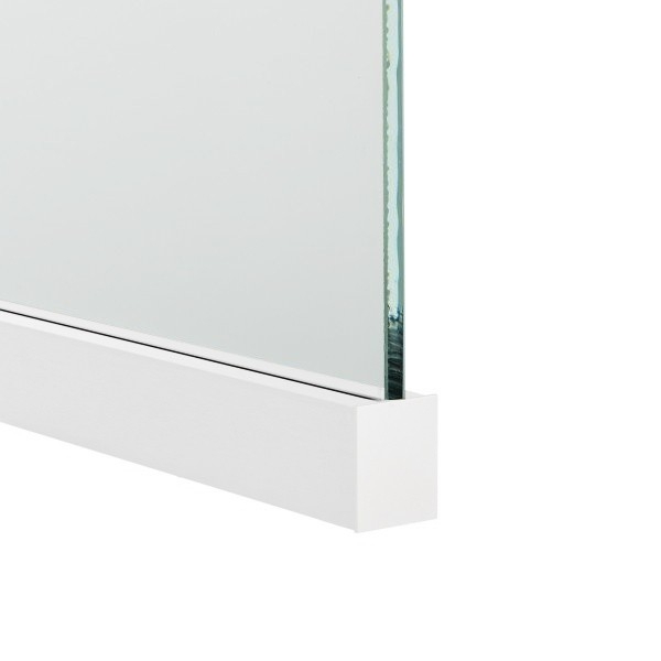 Endkappe Glas-Klemmprofil | 12-12,76 mm | Weiss^