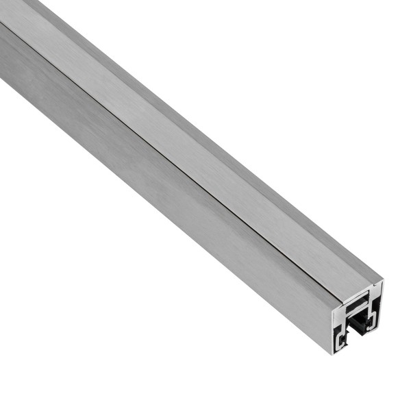 Endstück Glasklemmprofil MINI 8 - 8,76 mm - Edelstahloptik^