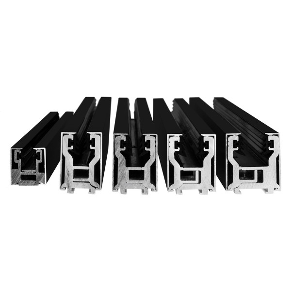 Endstück Glasklemmprofil MINI 8 - 8,76 mm - Schwarz^