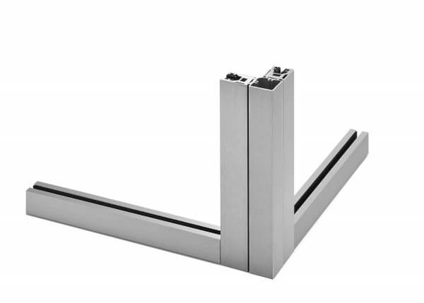 Glas Eck-Klemmprofil Set 10 mm - Edelstahloptik^