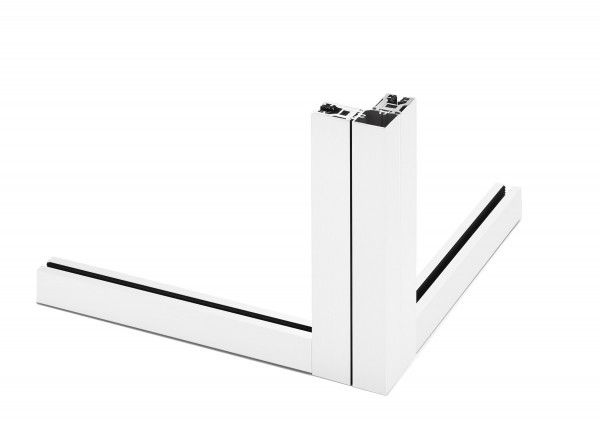 Glas Eck-Klemmprofil Set 10 mm - Weiss^