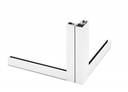 Glas Eck-Klemmprofil Set 10 mm - Weiss^