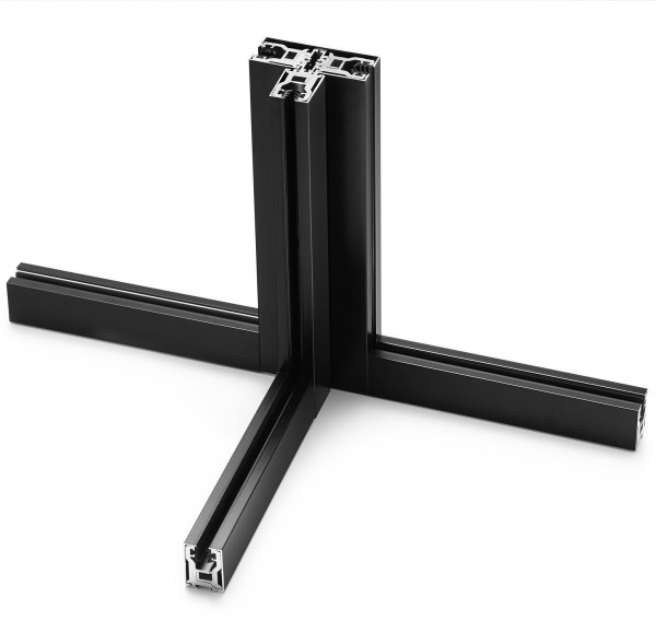 Glas T-Klemmprofil Set 10 mm - Schwarz^