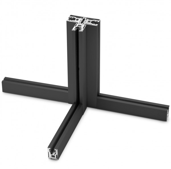 Glas T-Klemmprofil Set 10 mm - Anthrazit^