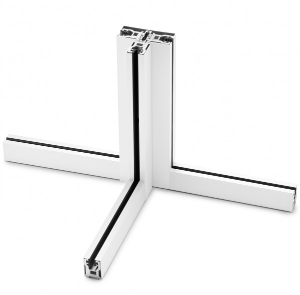 Glas T-Klemmprofil Set 10 mm - Weiss^