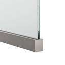 Glas-Klemmprofil | 8-8,76 mm | Edelstahloptik^