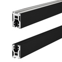 Glas-Klemmprofil | 8-8,76 mm | Schwarz^