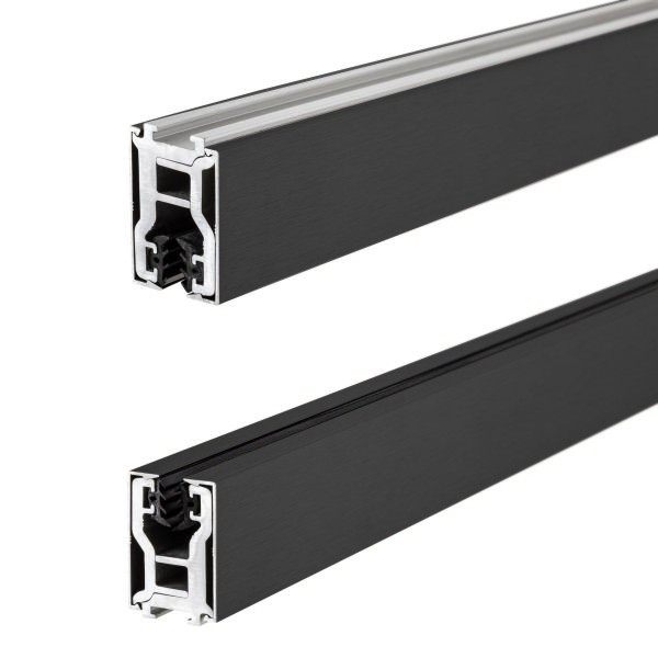 Glas-Klemmprofil | 8-8,76 mm | Anthrazit