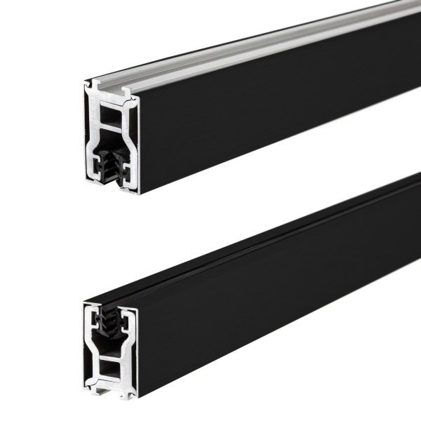 Glas-Klemmprofil | 8-8,76 mm | Schwarz^