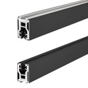 Glas-Klemmprofil | 8-8,76 mm | Anthrazit