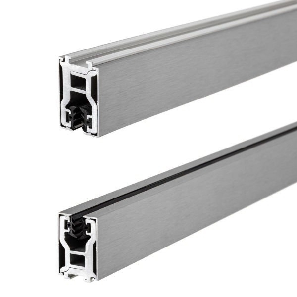 Glas-Klemmprofil | 8-8,76 mm | Edelstahloptik^