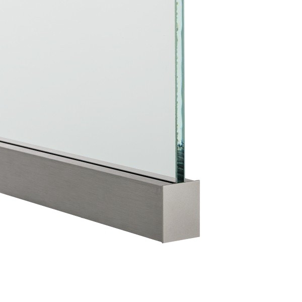 Endkappe Glas-Klemmprofil | 12-12,76 mm | Edelstahloptik^