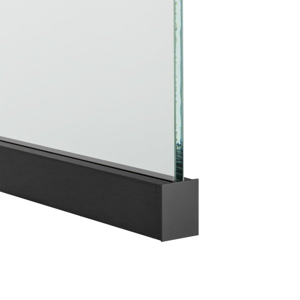 Endkappe Glas-Klemmprofil | 12-12,76 mm | Anthrazit^