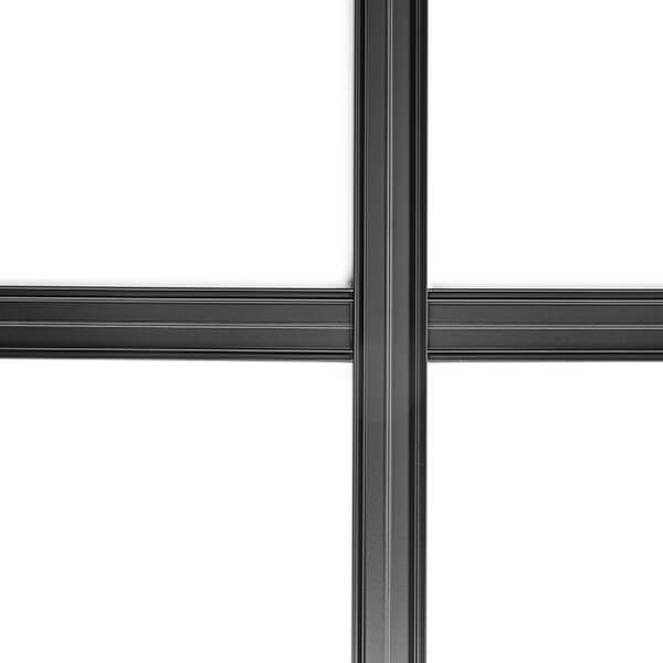 Sprossenprofile mit Klebebock - Schwarz^