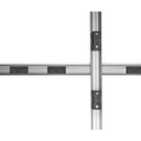 Sprossenprofile mit Klebebock - Edelstahloptik^