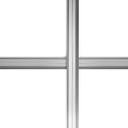 Sprossenprofile mit Klebebock - Edelstahloptik^