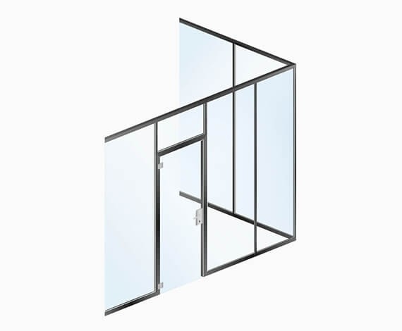 Sprossenprofile mit Klebebock - Schwarz^