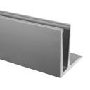 Bodenprofil, Easy Glass Slim &quot;F&quot;, Bodenm., MOD 8020, Gebürstet, Alu^