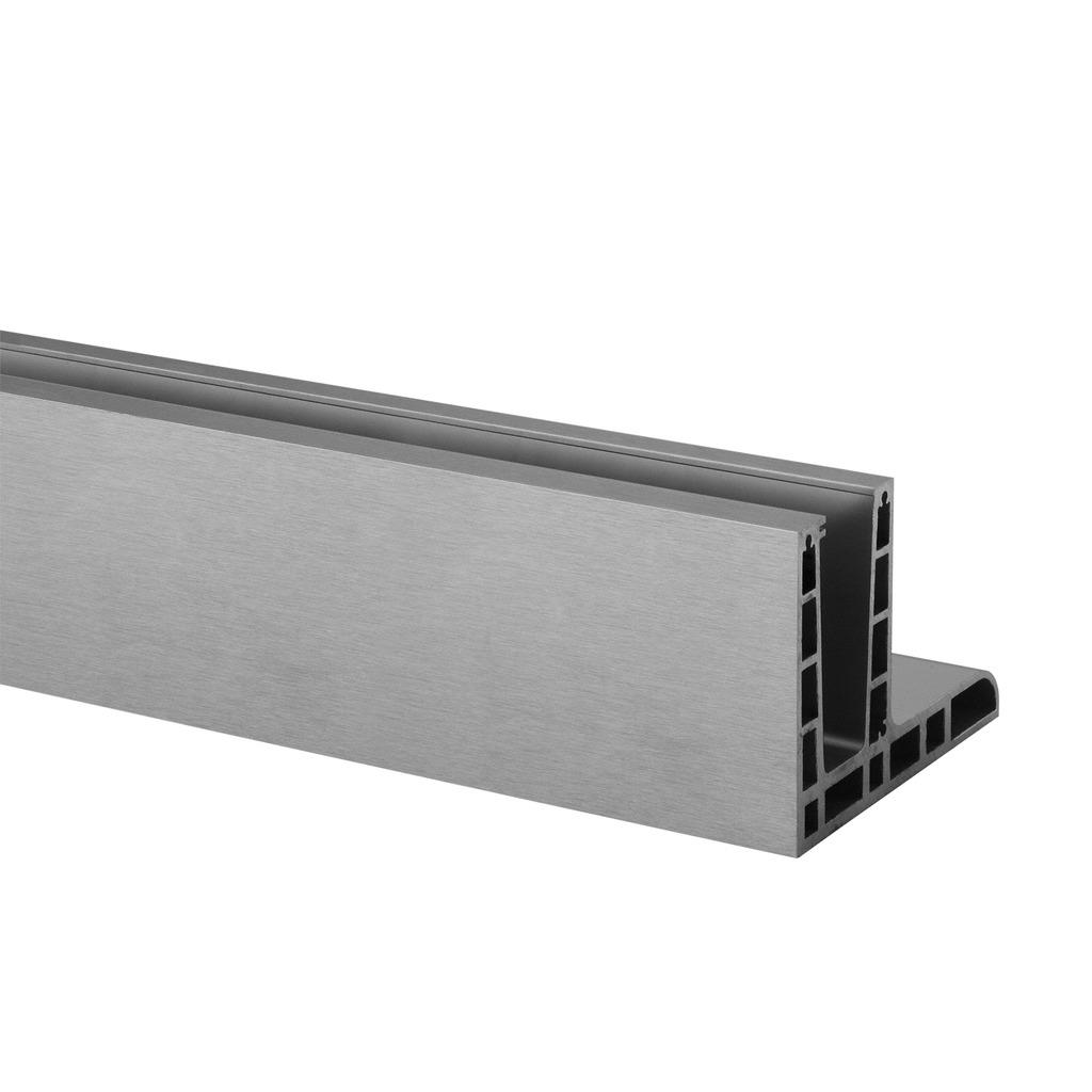 Bodenprofil, Easy Glass Max &quot;F&quot;, Bodenm., MOD 8520, Alu, Gebürstet^