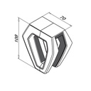 Glasverbinder, oben, Easy Glass Air, MOD 6510, V4A^