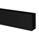 Bodenprofil, Easy Glass Smart, Bodenm., MOD 8210, Aluminium (matt schwarz (RAL 9005), texturiert, Doppelschicht, Länge: 5000 mm)