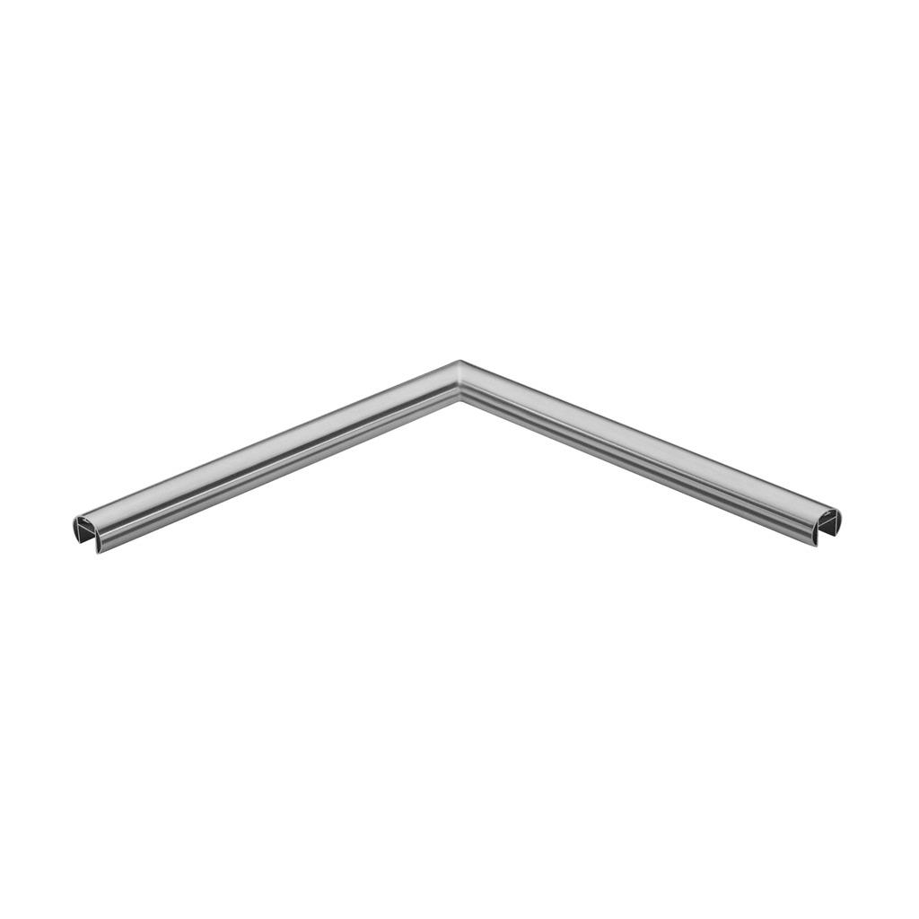 Ecke für Glasleistenrohr, 90°, horiz., MOD 6320, Aluminium