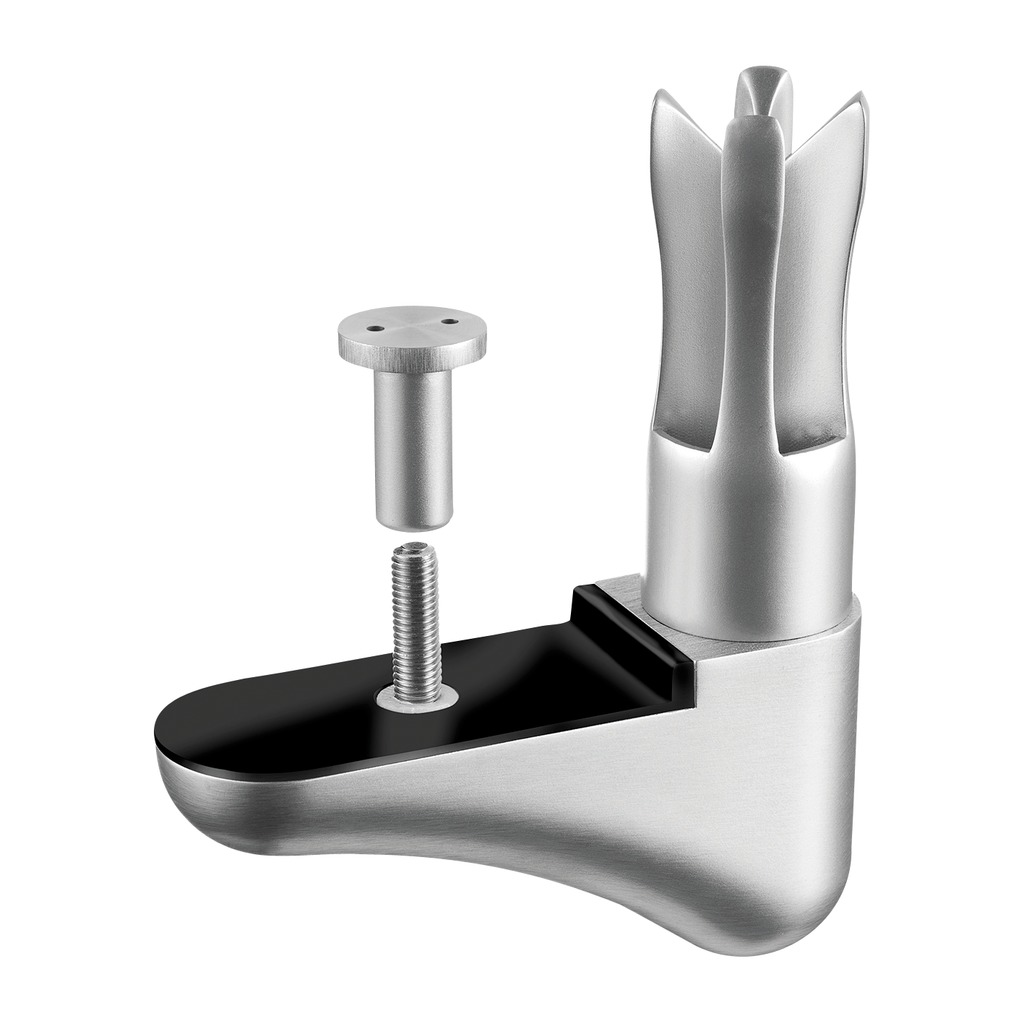 Bodenflansch für Rohr, Treppenmontage, Q-line, MOD 0947, V2A