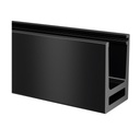 Bodenprofil, Easy Glass Hybrid, Bodenm., MOD 6910, Aluminium, matt schwarz (RAL 9005)