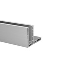 Bodenprofil, Easy Glass Prime &quot;F&quot;, Bodenm., MOD 8420, Alu, Gebürstet, 2500 mm^