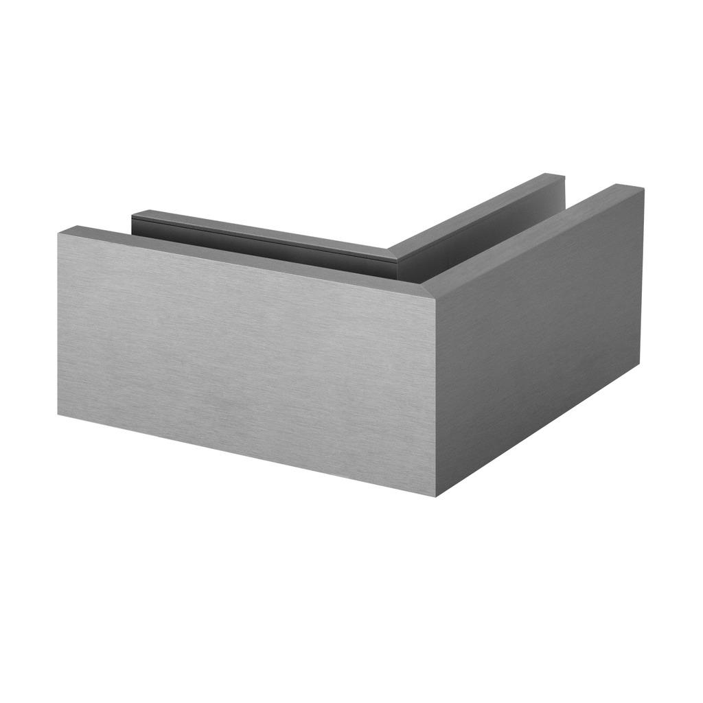 Ecke für Bodenprofil, EG Max &quot;F&quot;, Bodenm., MOD 8521, Alu^