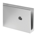 Bodenprofil, Easy Glass Slim, Seitenm., MOD 8030, Gebürstet, Roh, Aluminium^