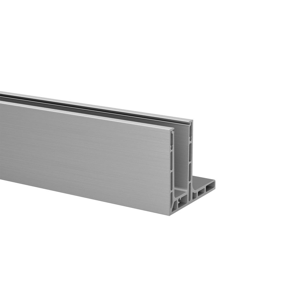 Bodenprofil, Easy Glass Smart &quot;F&quot;, Bodenmont., MOD 8220, Alu, 5000 mm^