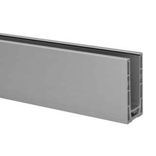 Bodenprofil, Easy Glass Smart+, Bodenmontage, MOD 8310, Gebürstet, Alu^