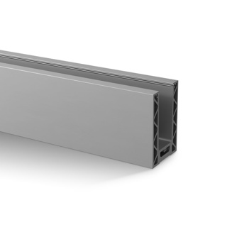 Bodenprofil, Easy Glass Strong, Bodenmontage, MOD 8610, Gebürstet, Alu^