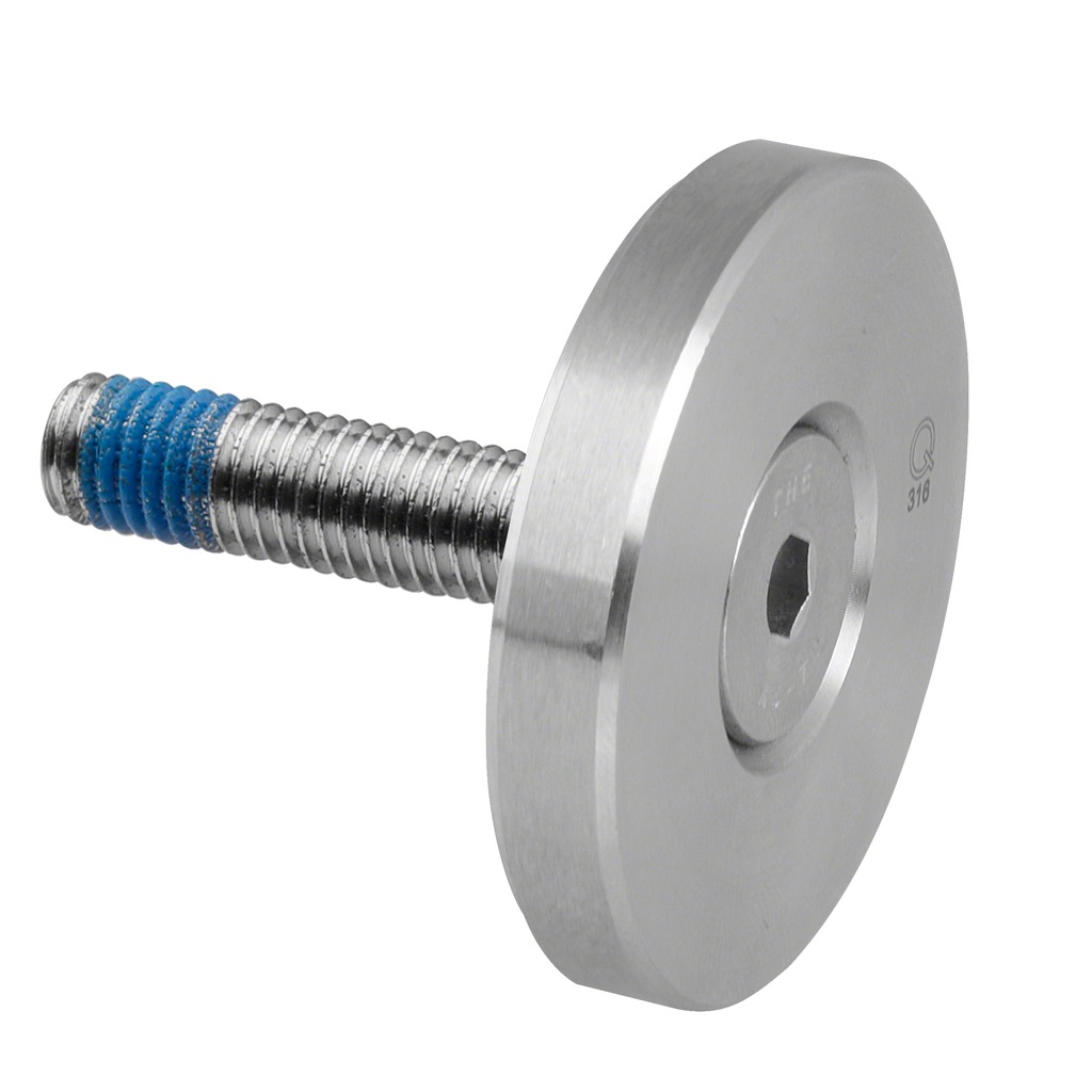 Klemmplatte für MOD 0749, Ø50 mm, M10, flach, V4A^