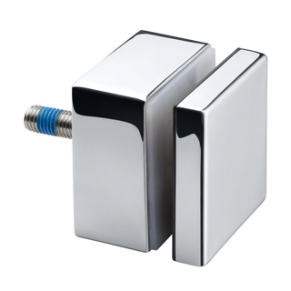 Glasadapter, 50x50 mm, M10, flach, Easy Glass MOD 4747, V4A^