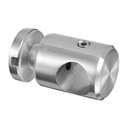 Querstabhalter Glas, Ø25 mm, für Ø12 mm Stab, MOD 0755, V4A^