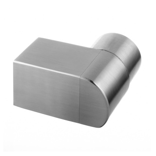 90°-Wandflansch f. Glasleistenrohr, Easy Glass MOD 6507, V4A^