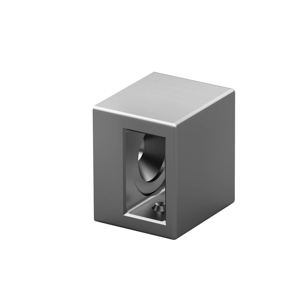 Querstabhalter, Rohr 20x10x1 mm, Square Line, MOD 4827, V4A^