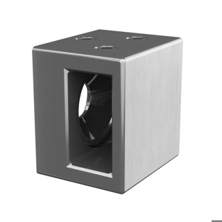 Querstabhalter, Rohr 20x10x1 mm, Square Line, MOD 4828, V4A^