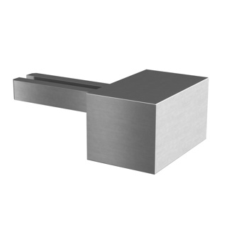 Wandflansch für Glasleistenrohr, 90°, MOD 6508, Aluminium^