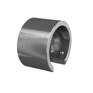 Wandflansch für Glasleistenrohr, Blindbefest., MOD 6504, Alu^