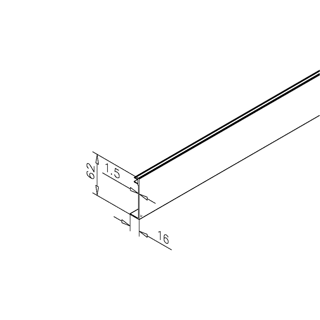 Deckprofil Magdalen, Schwarz Design^