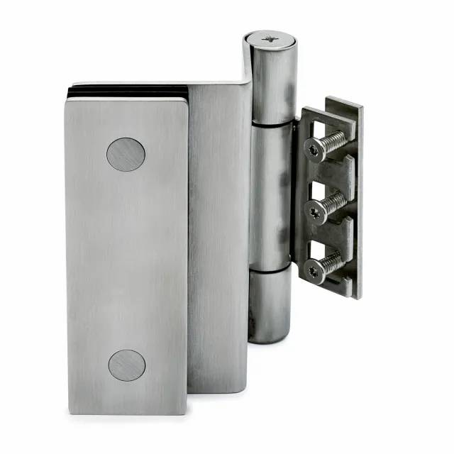 Glastürscharnier  für Zargenprofil, justierbar Annemarthe^