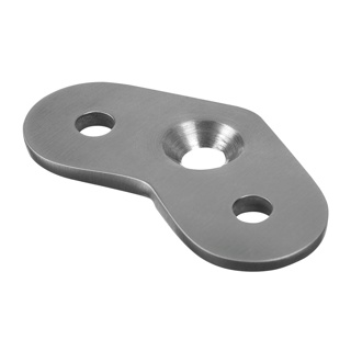 Handlauf-Anschlussplate, 135°, Q-line, MOD 1801, V2A^