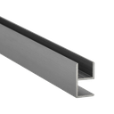 E-Profil-Alu, Edelstahloptik^