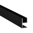 E-Profil-Alu, Schwarz^