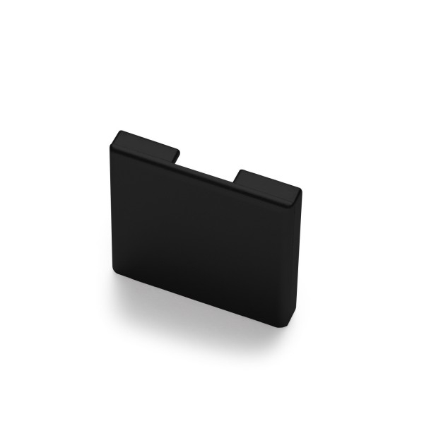 Endkappe Glas-Klemmprofil MINI | 8-8,76 mm | Schwarz^