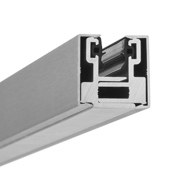 Endstück Glasklemmprofil MINI 8 - 8,76 mm - Edelstahloptik^